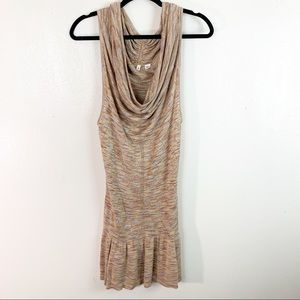 MOTH  Anthropologie cowl neck peplum dress